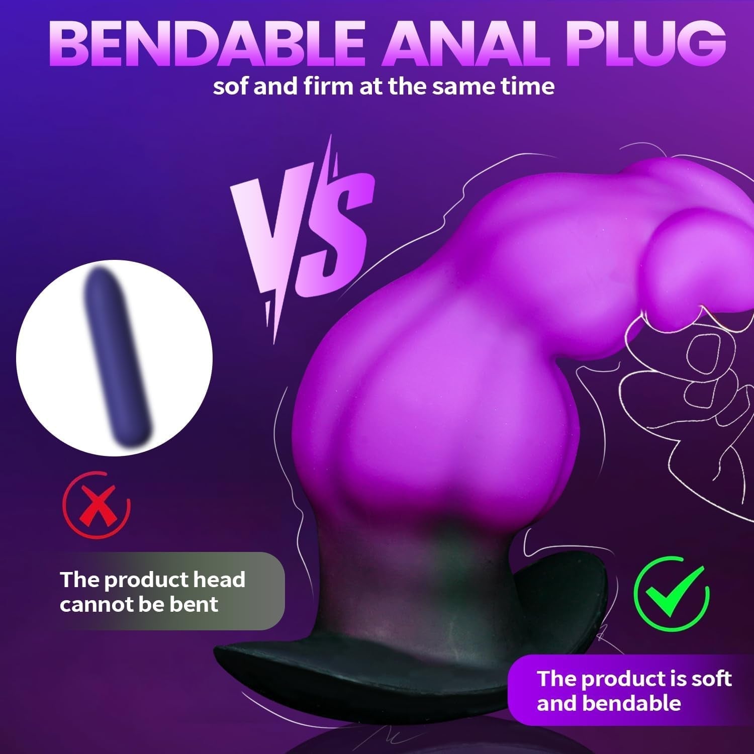 KnotRush Large Vibrating Butt Plug & Prostate Massager