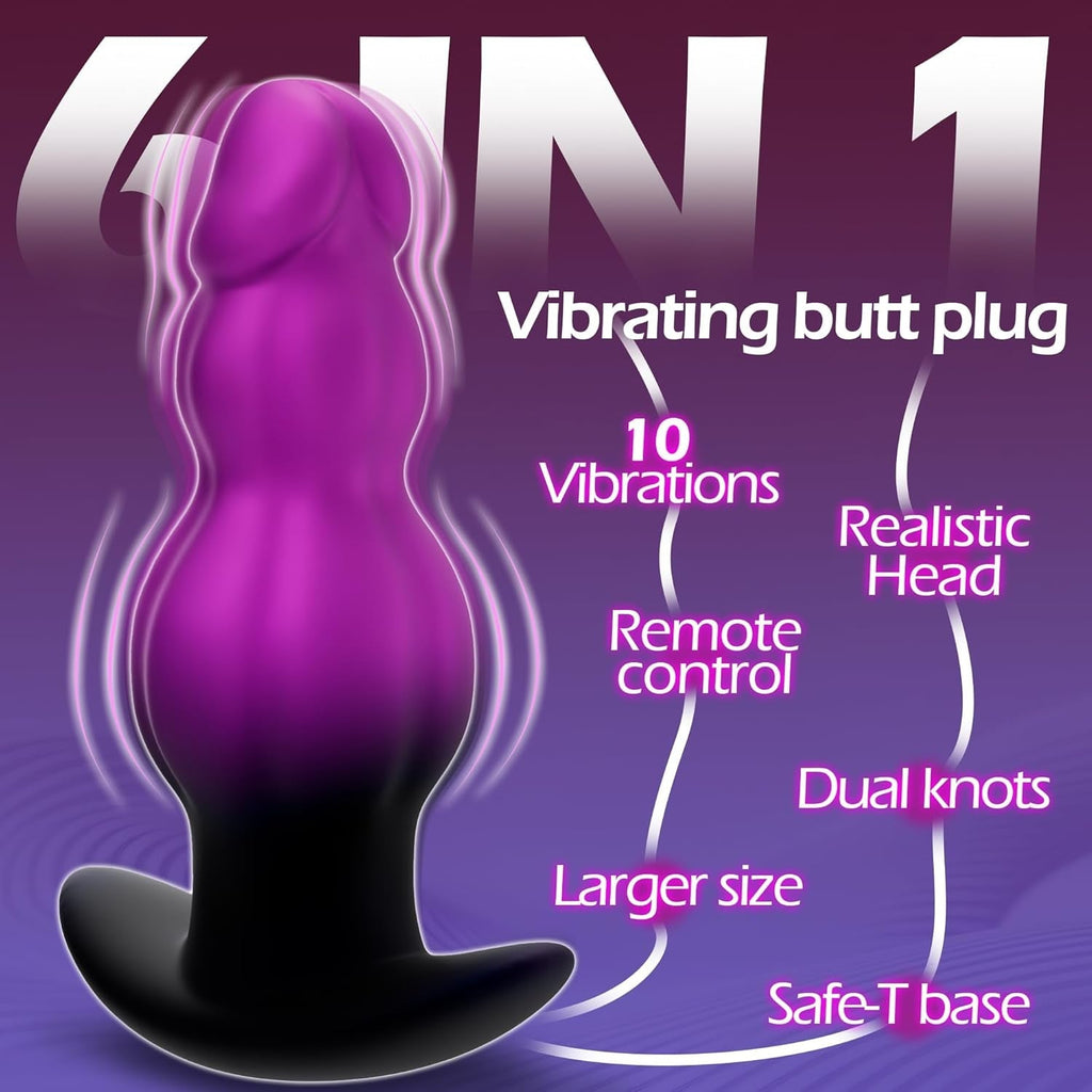 KnotRush Large Vibrating Butt Plug & Prostate Massager