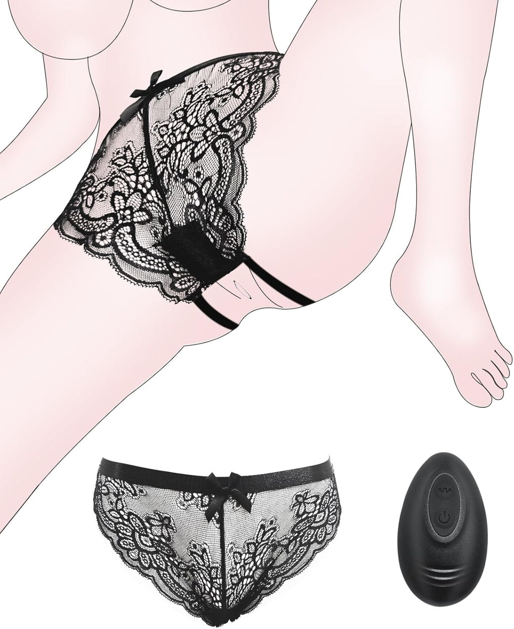 LaceLure Crotchless Panty Vibrator