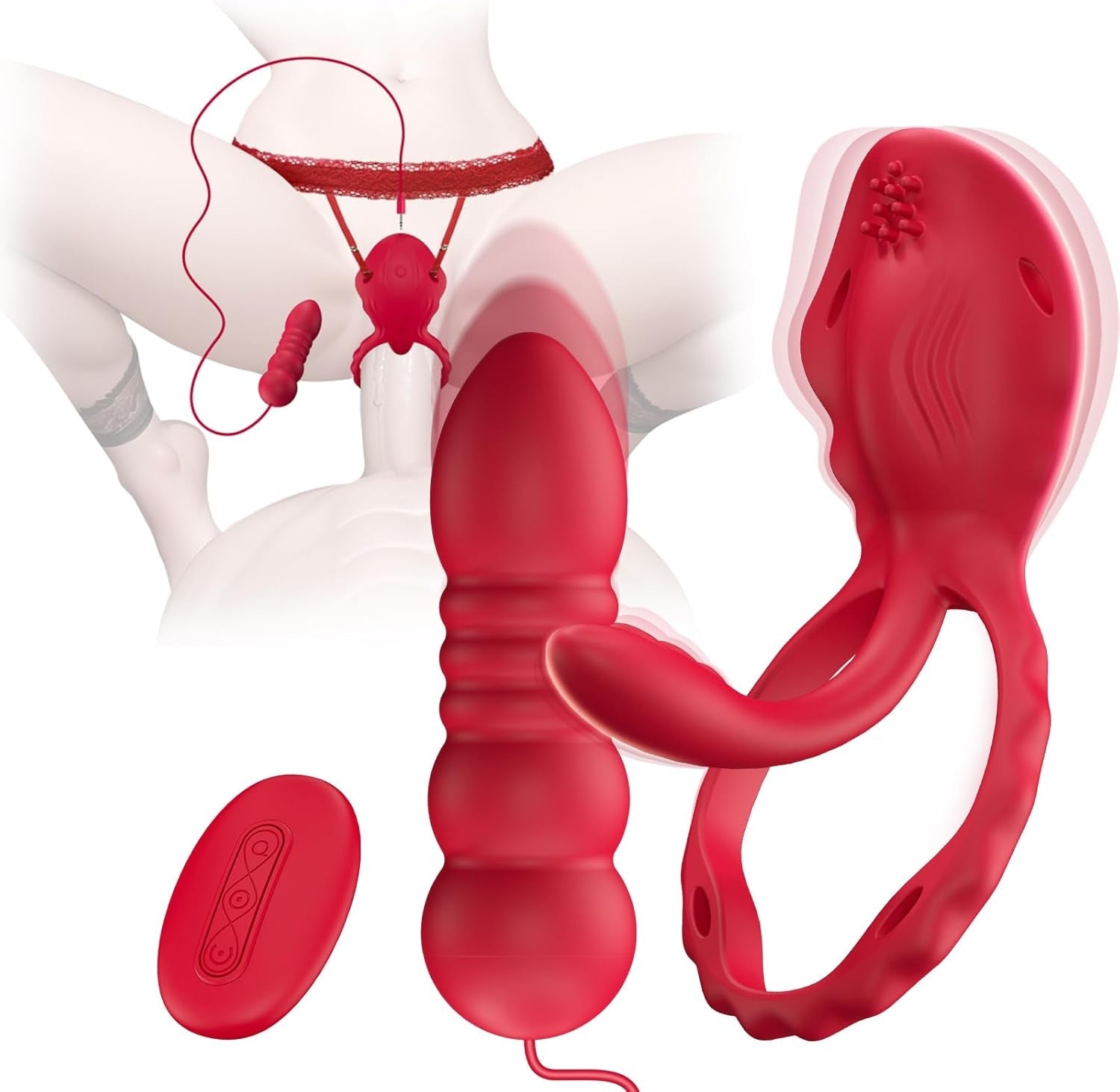 LaceThrust Couples Thrusting Massager Vibrating Ring