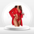 LaceWhisper 2-Piece Teddy & Robe Set