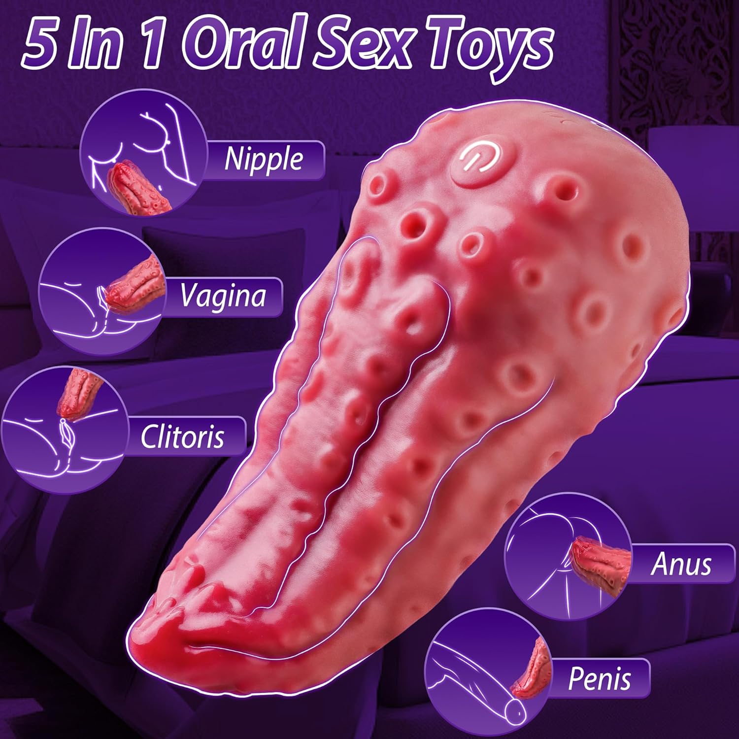 LavaLick Octo Tongue Rose Vibrator