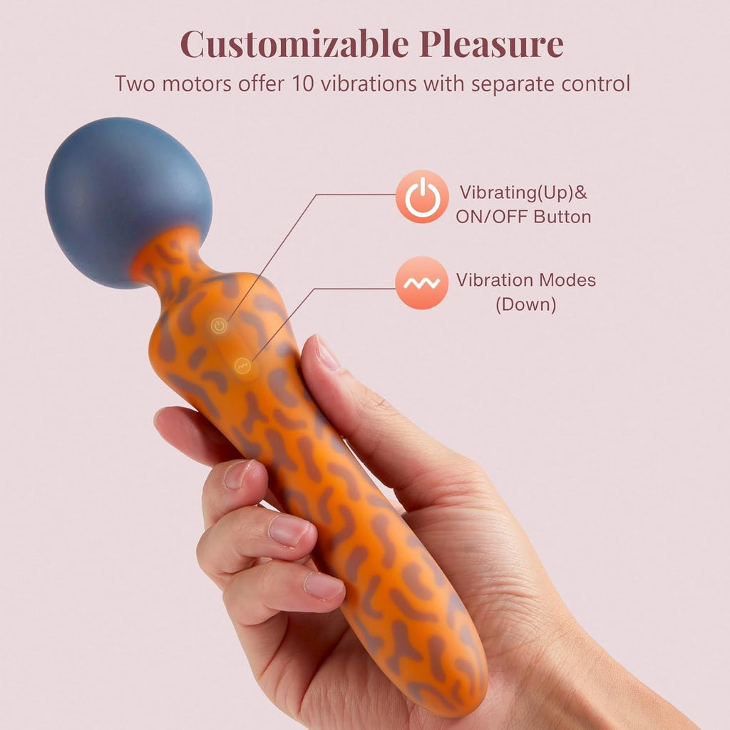 LeopardLush Dual-Headed G-Spot Vibrator Wand