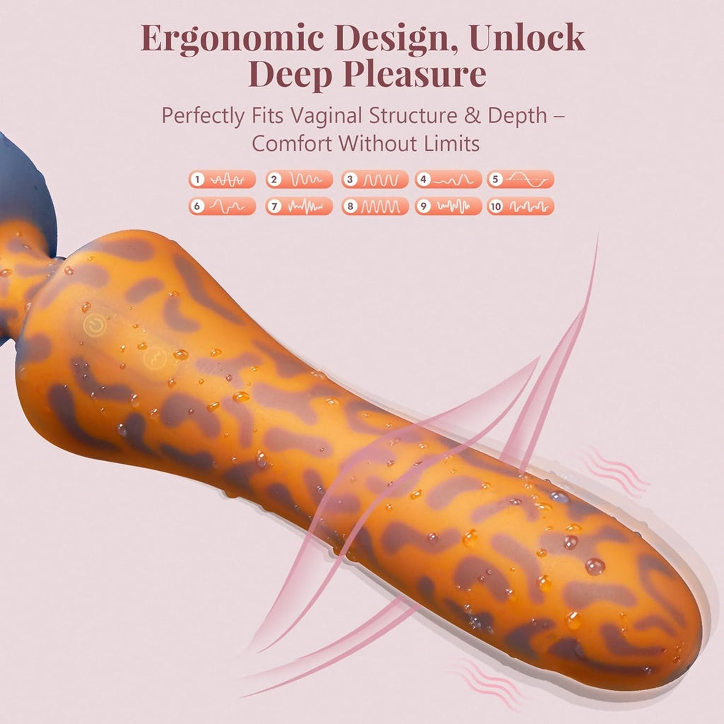 LeopardLush Dual-Headed G-Spot Vibrator Wand