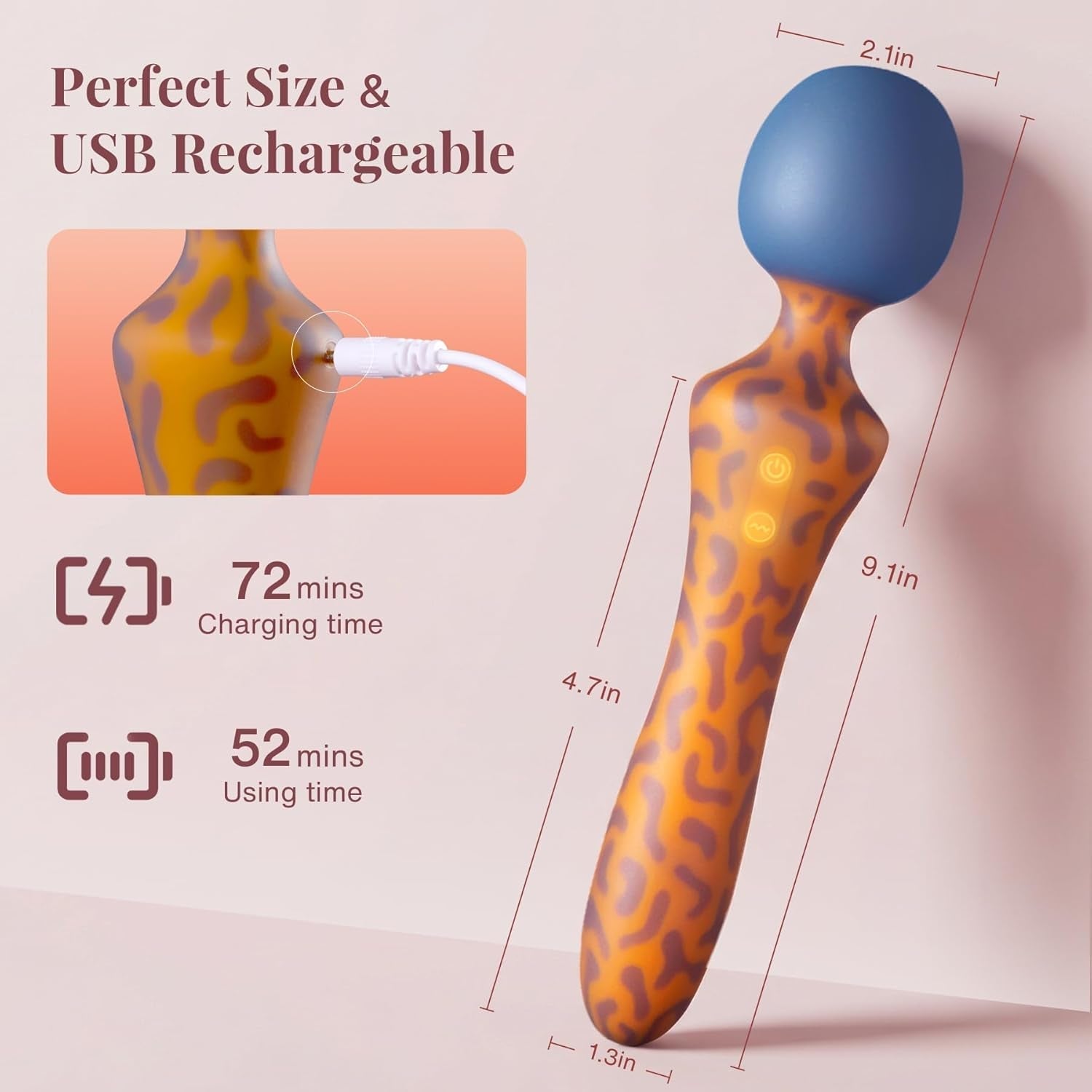 LeopardLush Dual-Headed G-Spot Vibrator Wand