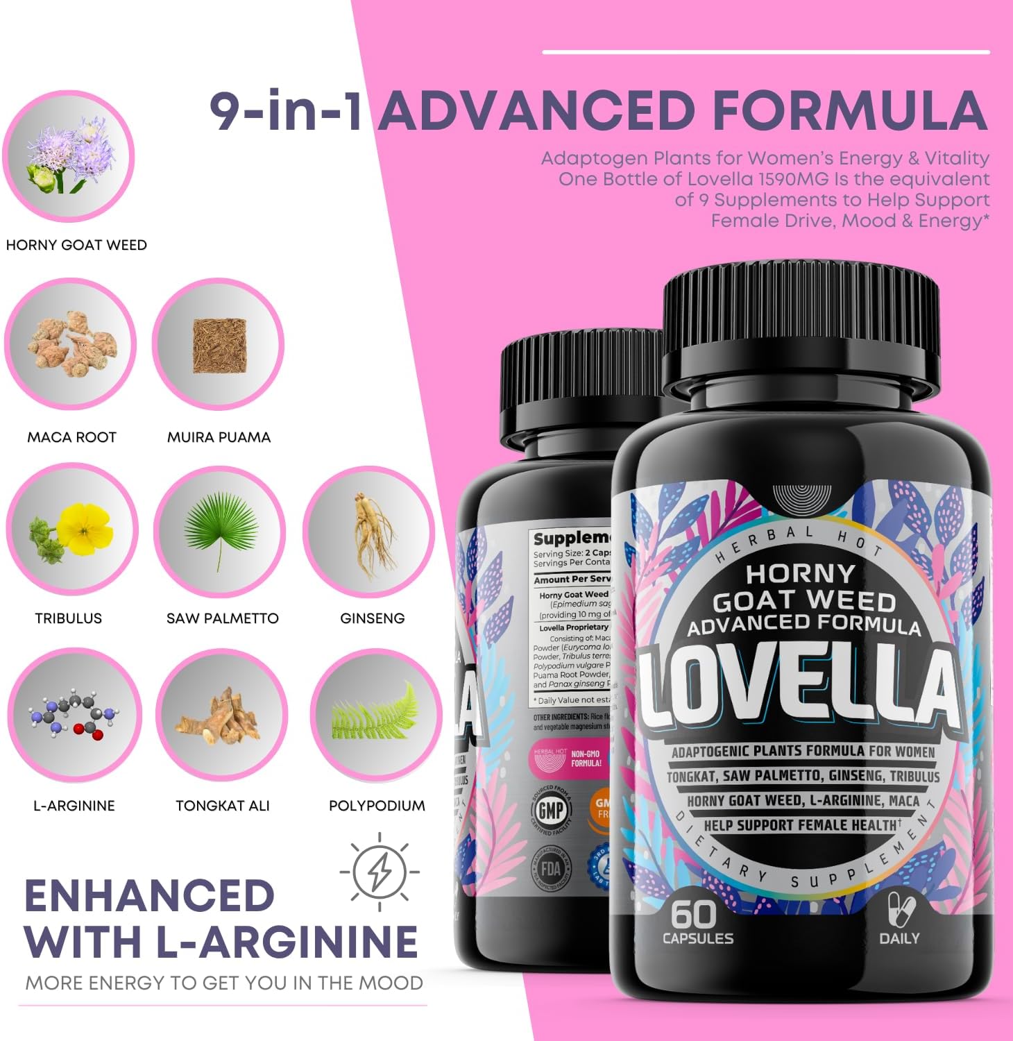 Libido Booster for Women – Maca, Ginseng & Horny Goat Weed