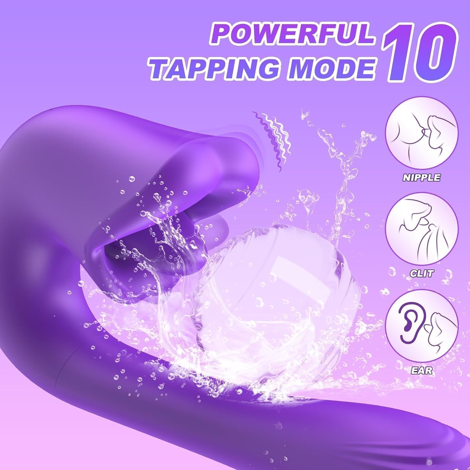LickAura Tongue G-Spot Vibrator, 20 Modes