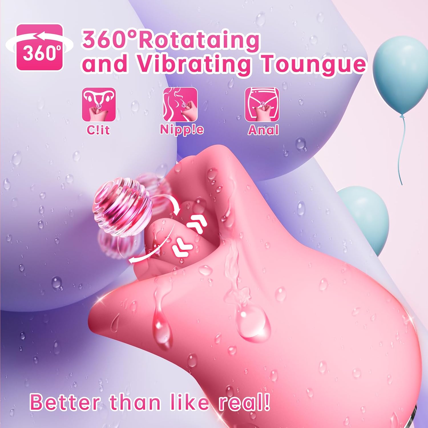 LickKiss 3-in-1 Mouth & Tongue Vibrator