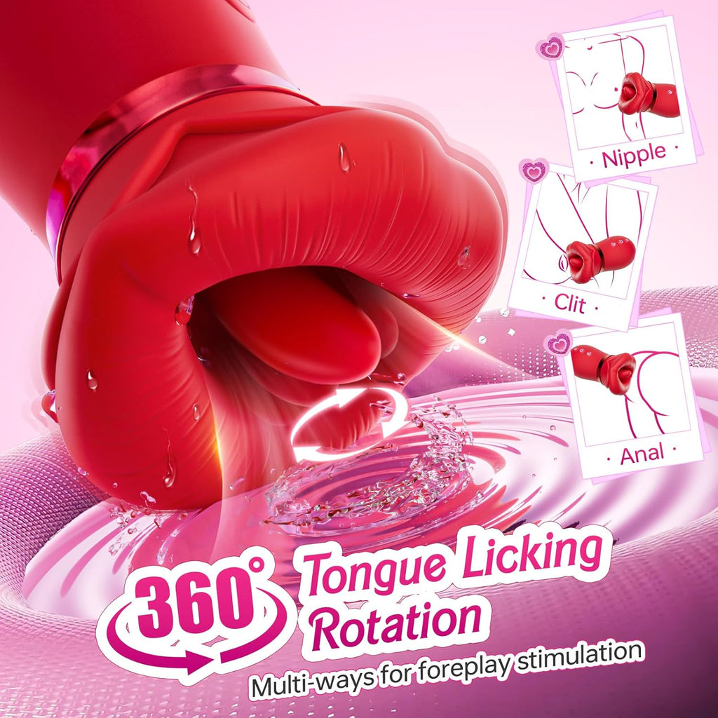LickLure 5-in-1 Rose Sucking Vibrator