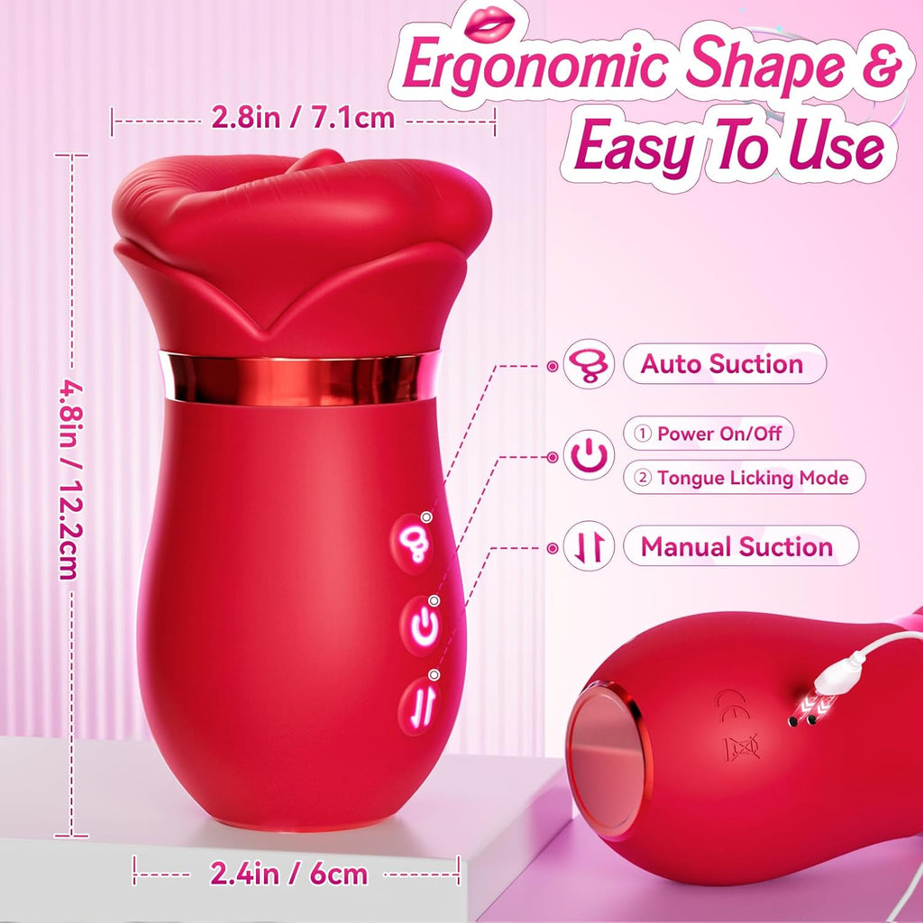 LickLure 5-in-1 Rose Sucking Vibrator