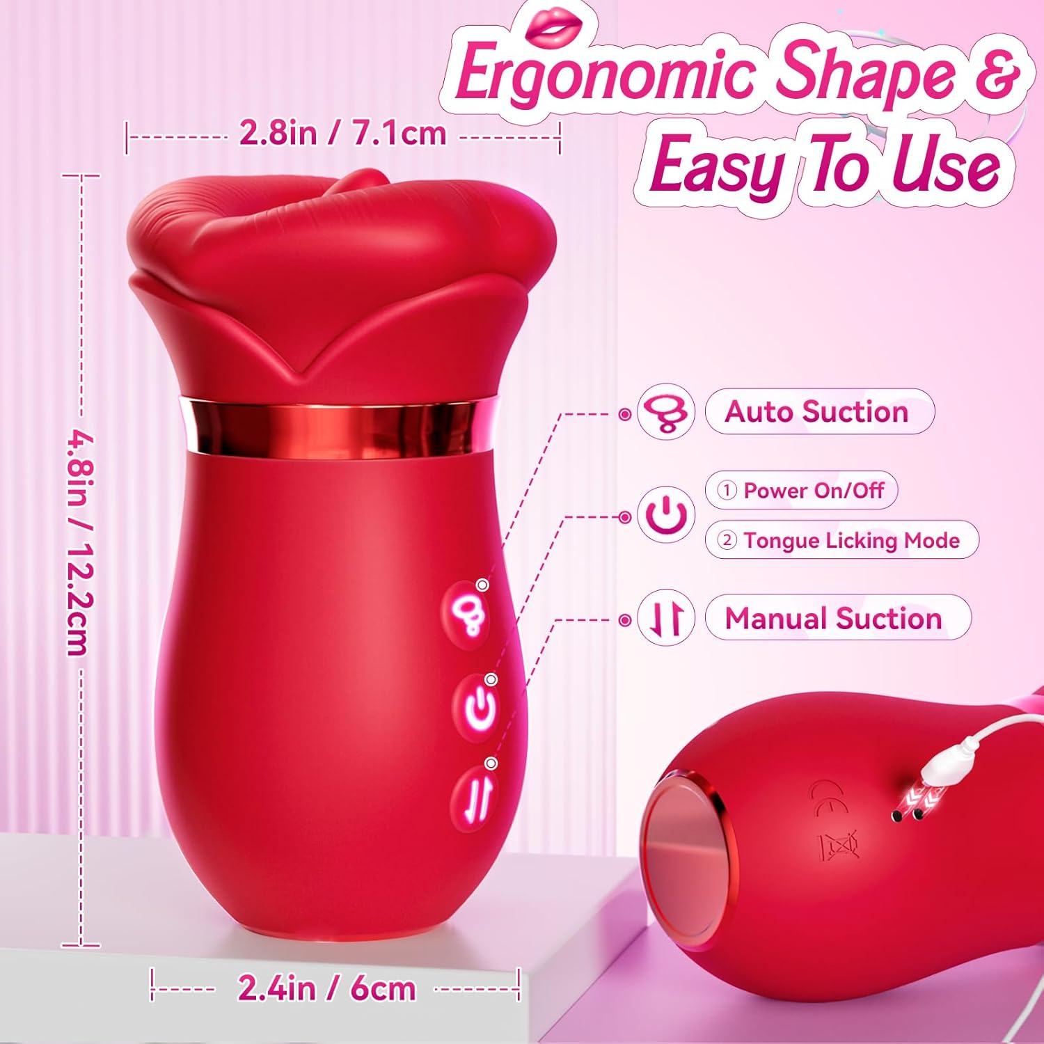 LickLure 5-in-1 Rose Sucking Vibrator