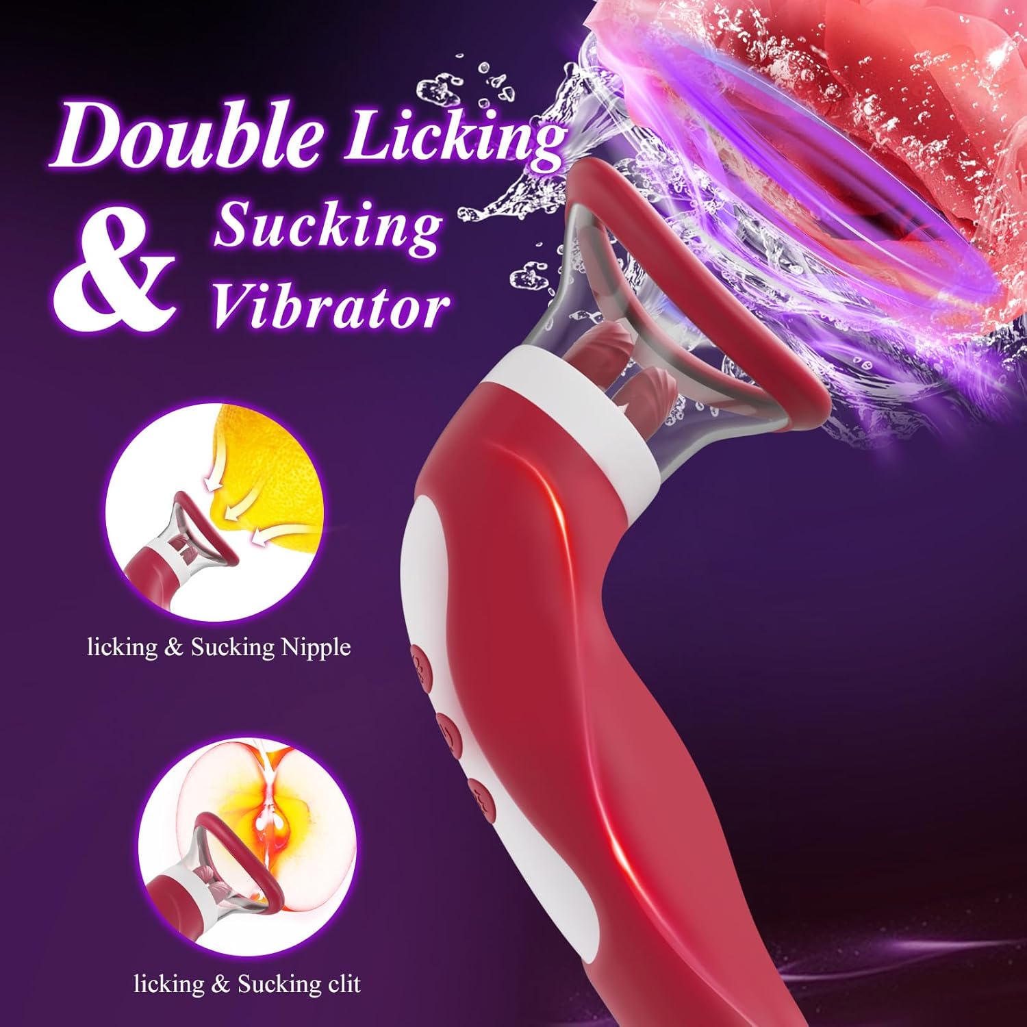 LickLuxe Clit & Nipple Licking Suction Vibrator