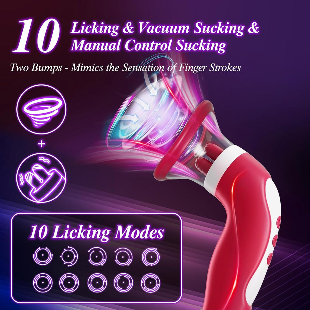 LickLuxe Clit & Nipple Licking Suction Vibrator