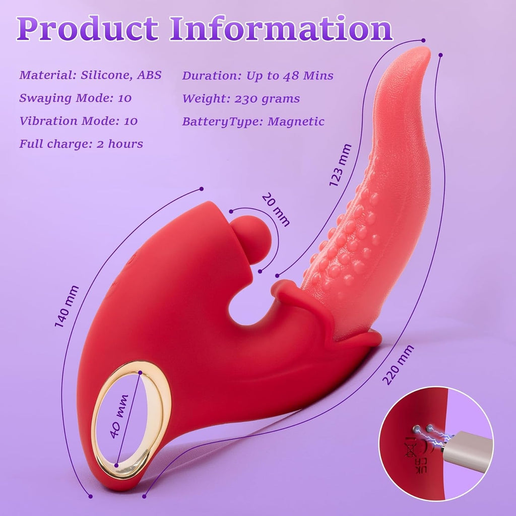 LickMotion Realistic Tongue Rabbit Vibrator