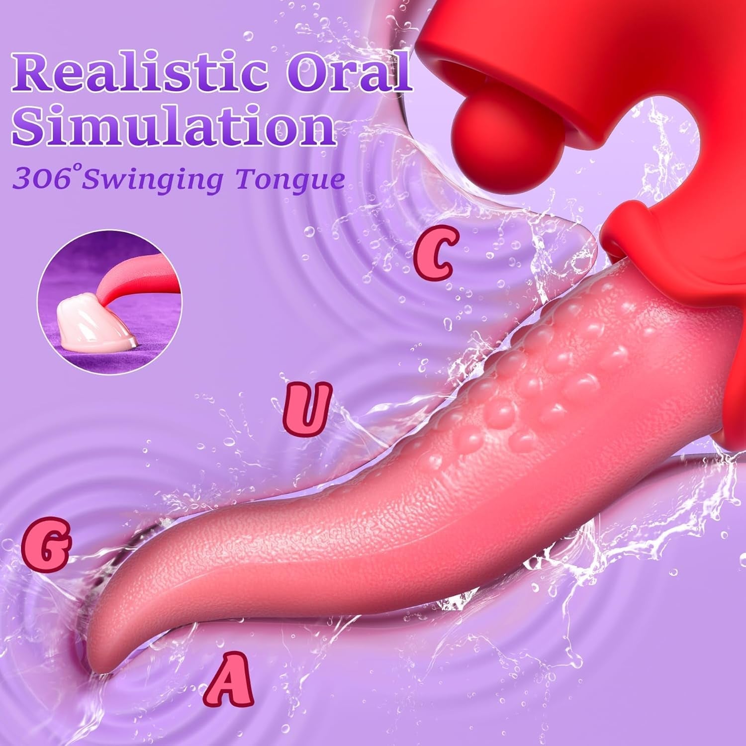 LickMotion Realistic Tongue Rabbit Vibrator