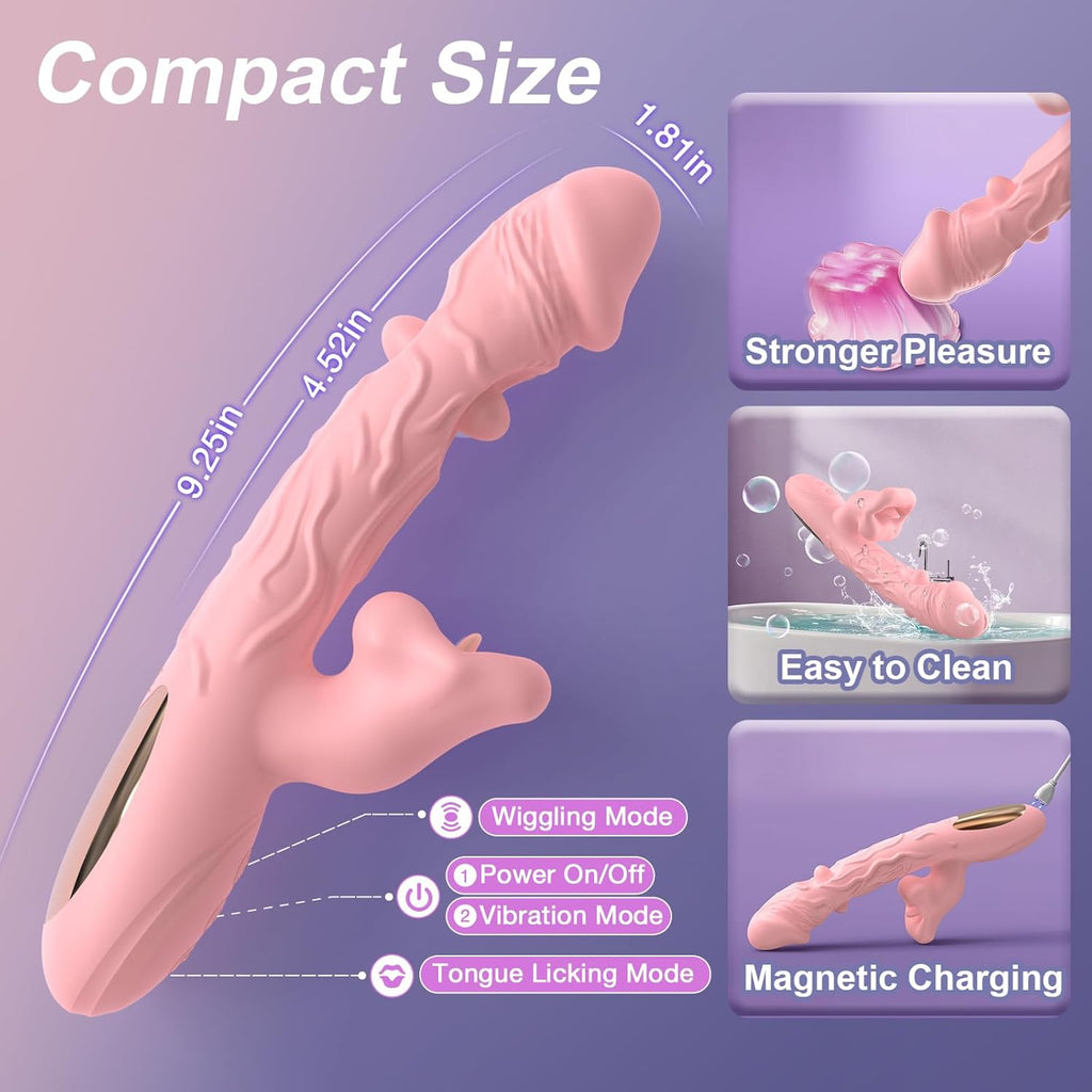 LickPulse 3-in-1 Wiggling & Licking Vibrator