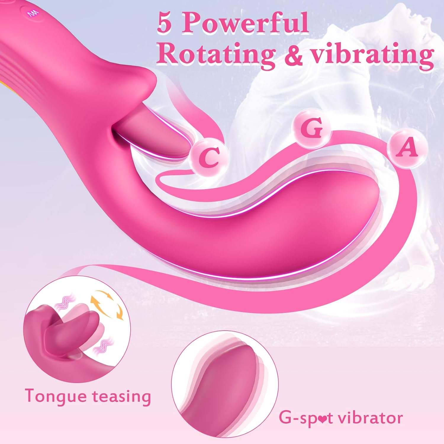 LickSpiral 3-in-1 Clitoral & G-Spot Vibrator