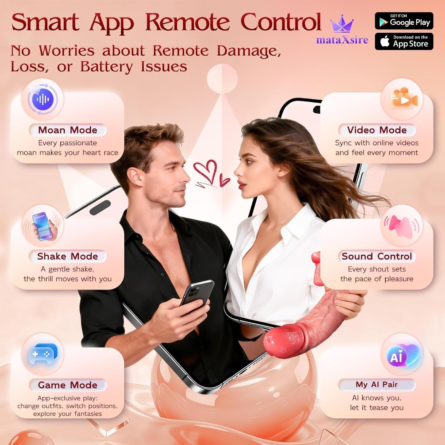 LickSync Thrusting AI Sync Licking Dildo Vibrator