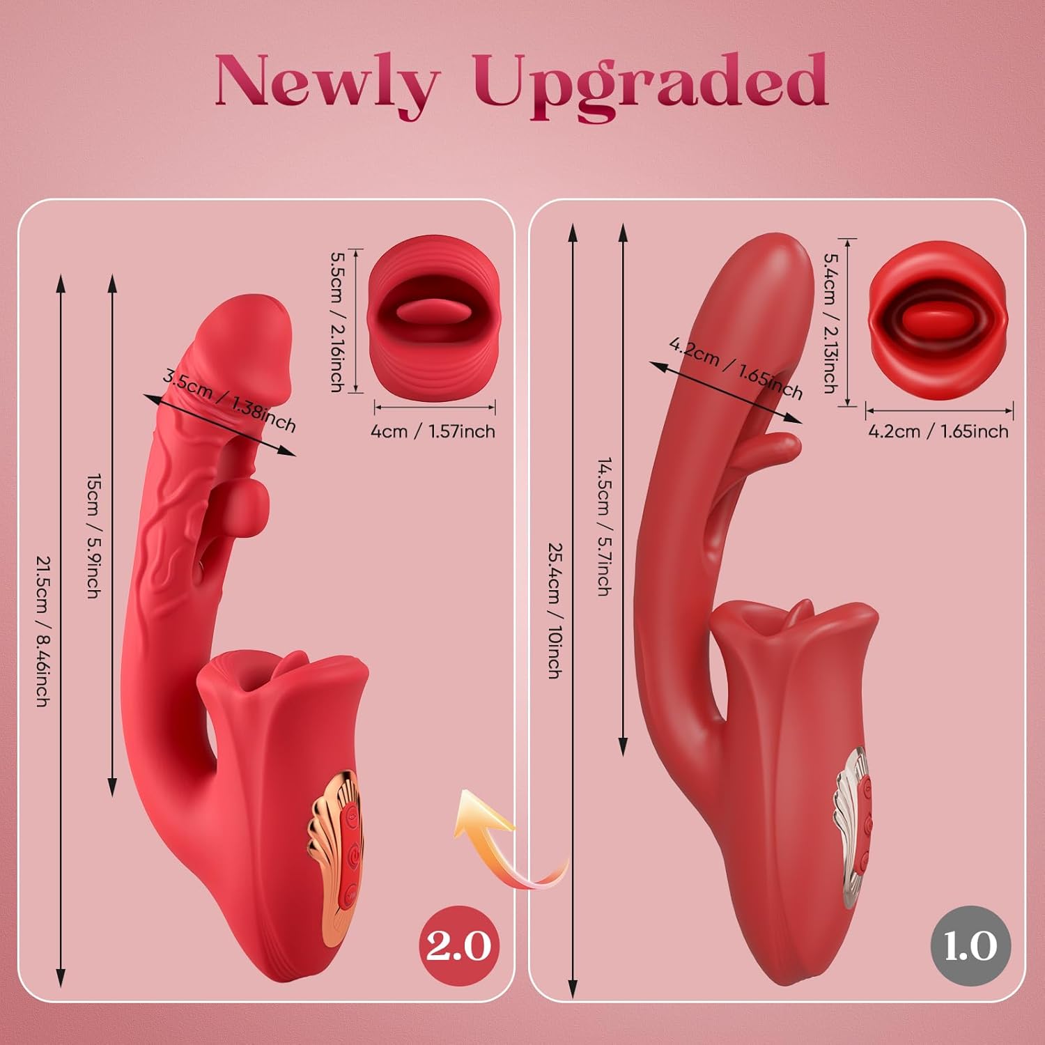 LipLash App-Controlled Flapping Tongue Rose Vibrator