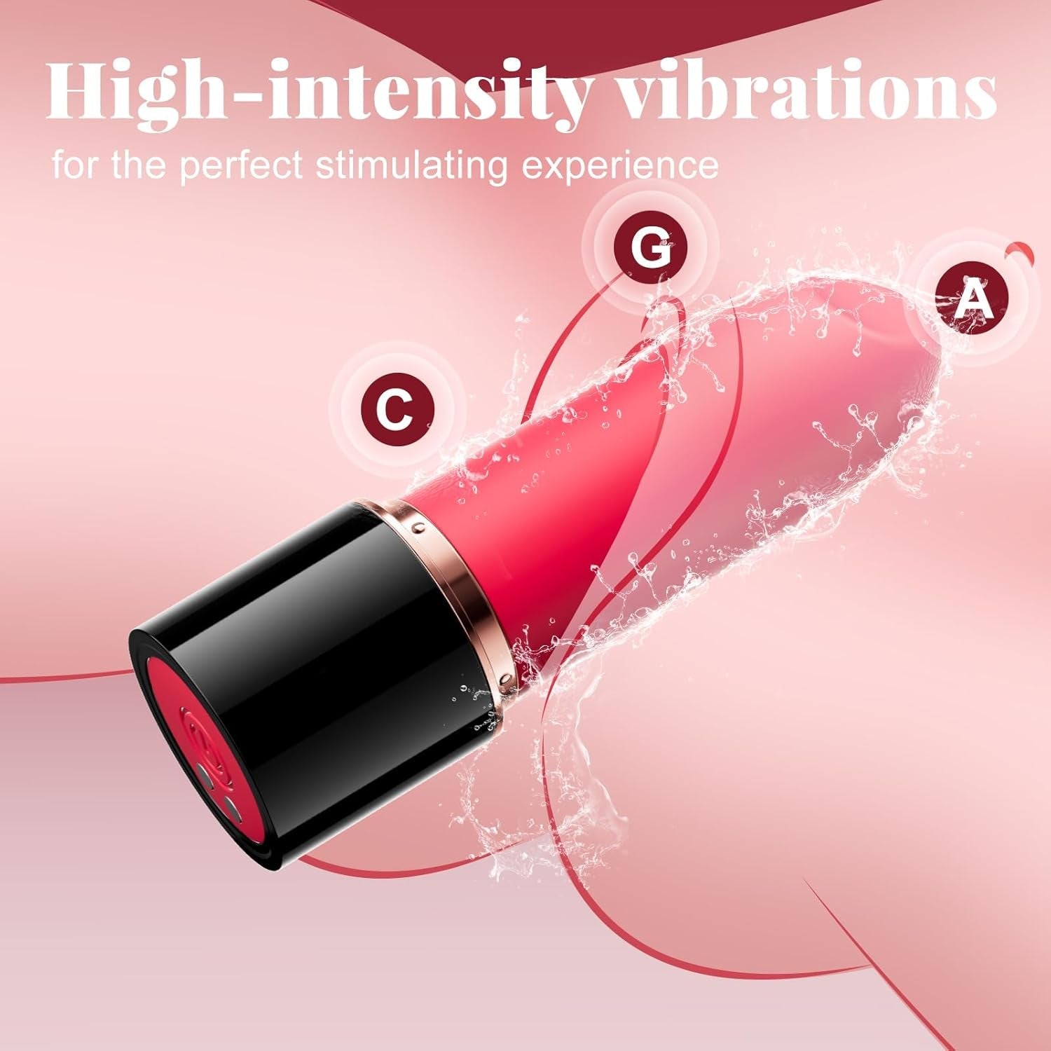 LipMuse Interchangeable Head Lipstick Bullet Vibrator