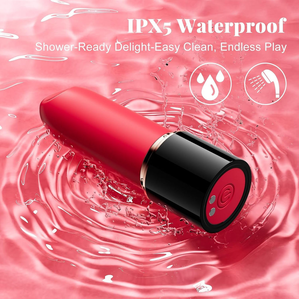 LipMuse Interchangeable Head Lipstick Bullet Vibrator