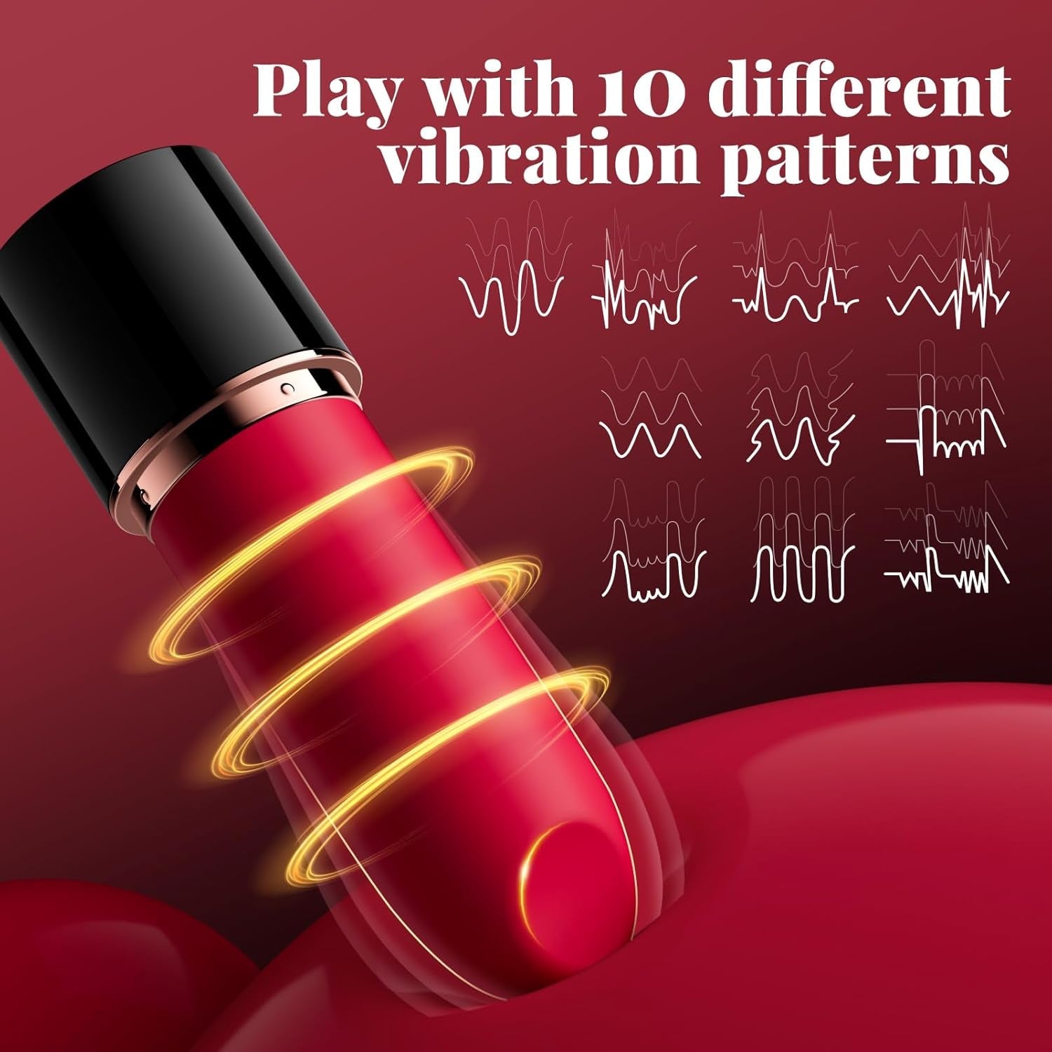 LipMuse Interchangeable Head Lipstick Bullet Vibrator