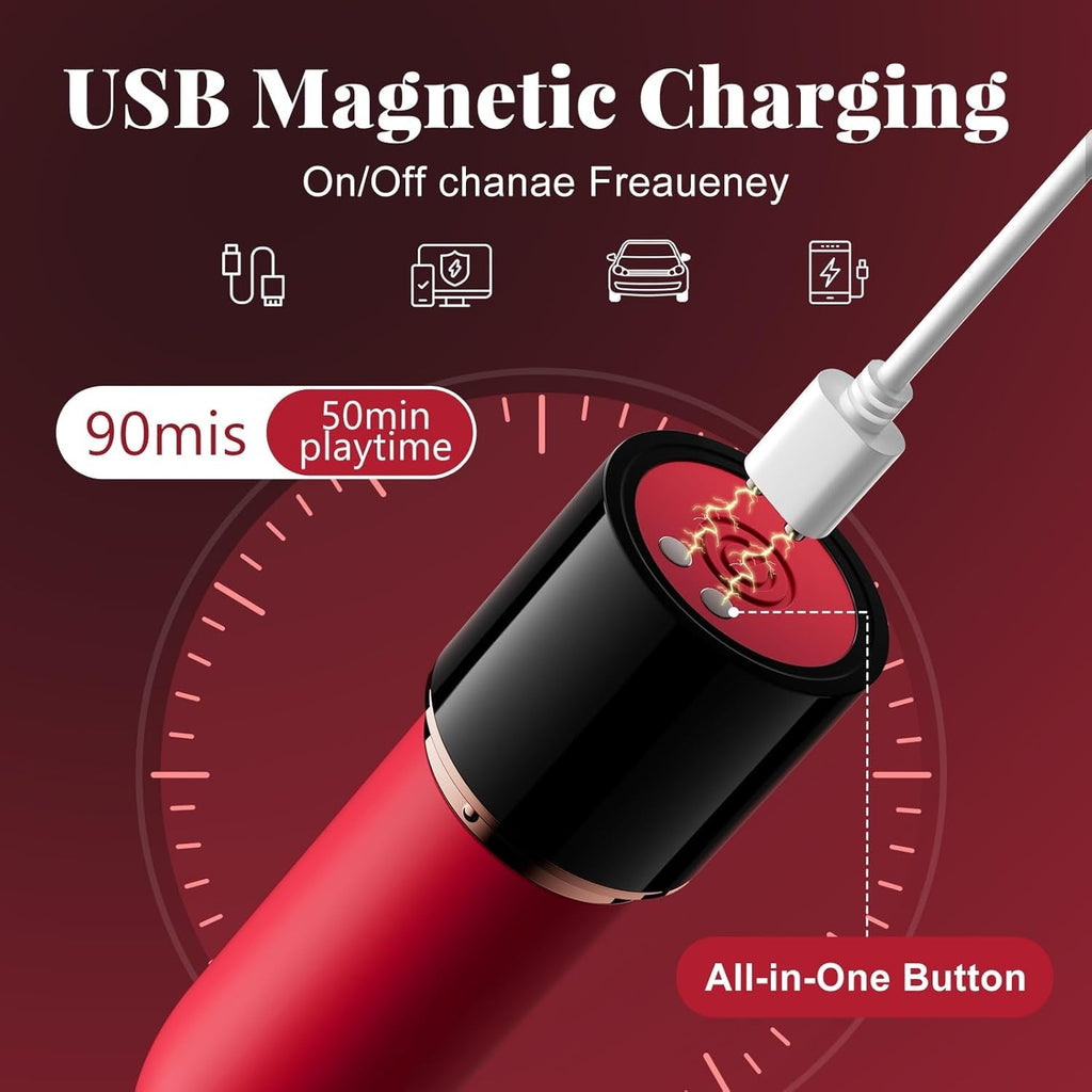 LipMuse Interchangeable Head Lipstick Bullet Vibrator