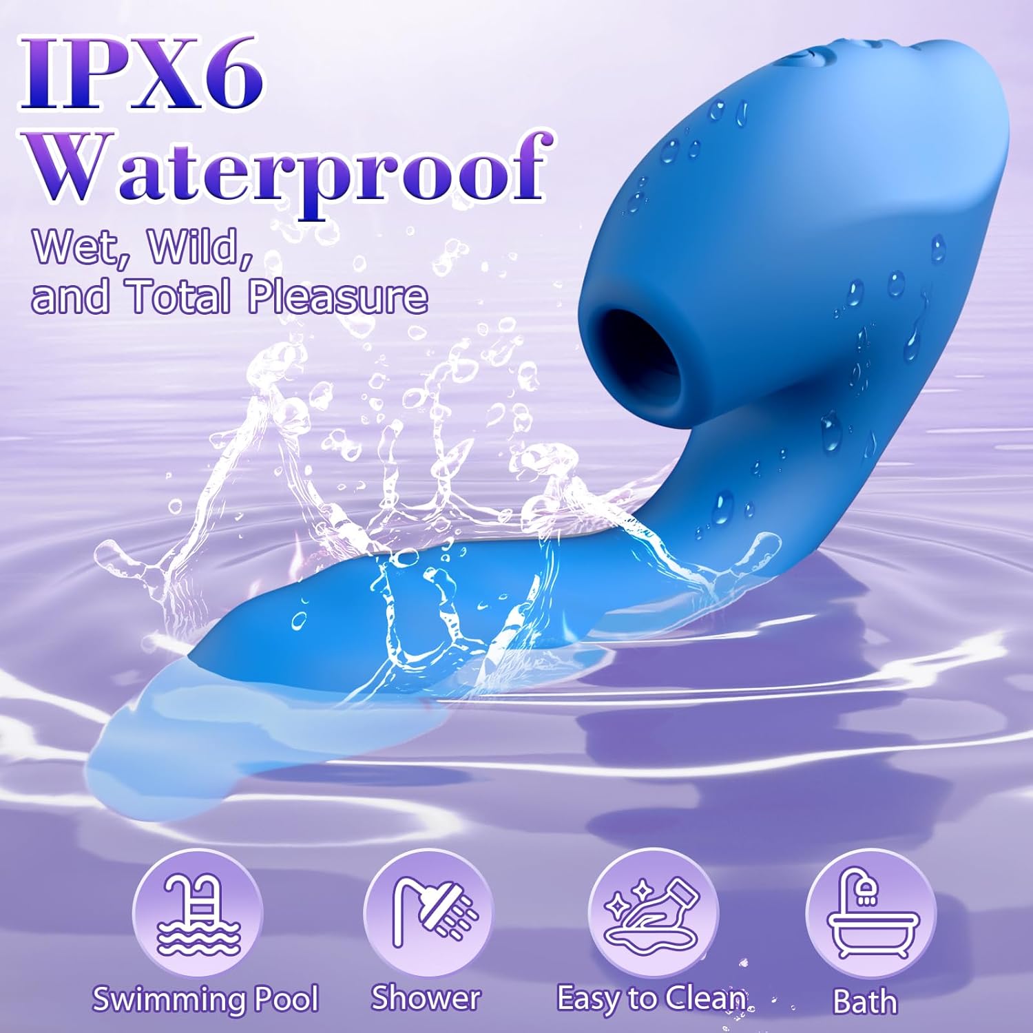 LiquidPulse 3-in-1 Triple-Pleasure Suction Vibrator