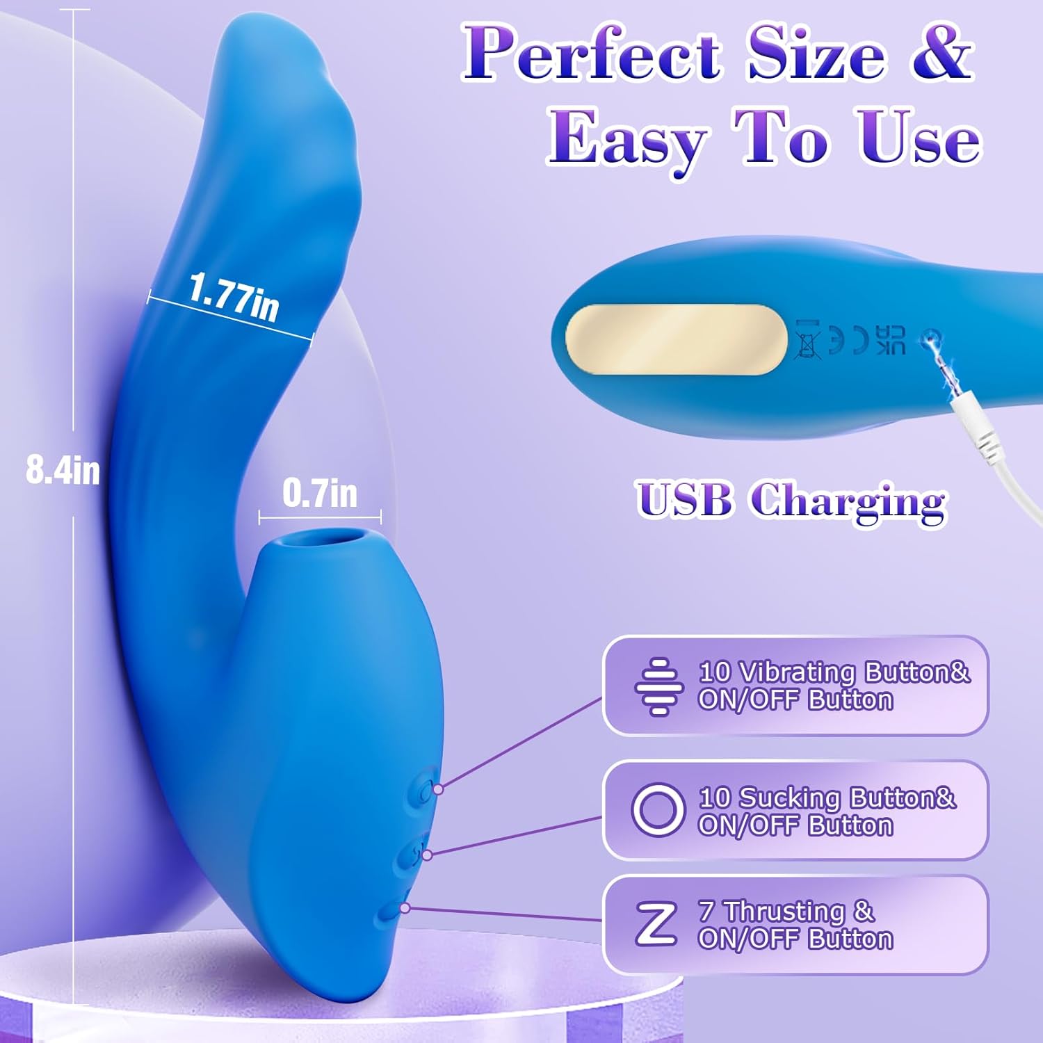 LiquidPulse 3-in-1 Triple-Pleasure Suction Vibrator