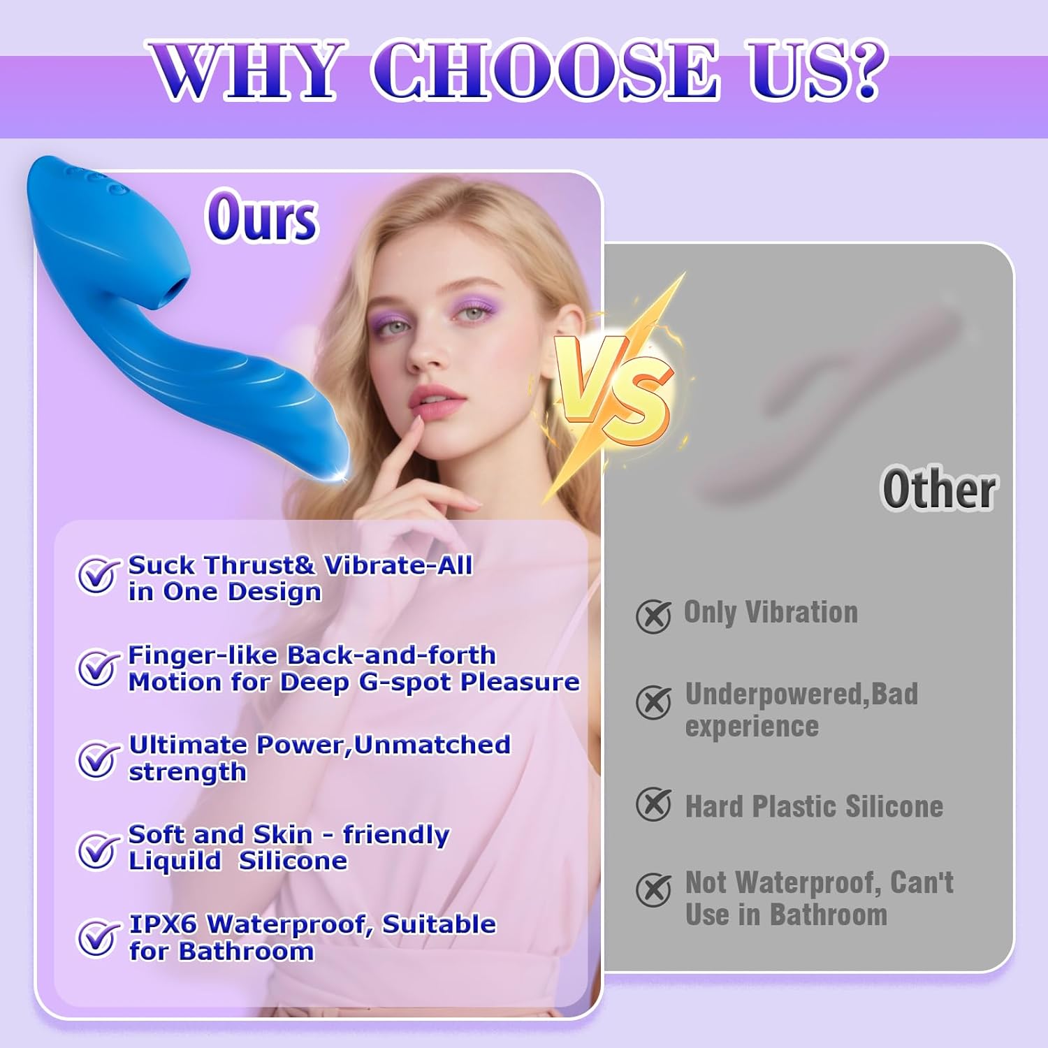 LiquidPulse 3-in-1 Triple-Pleasure Suction Vibrator