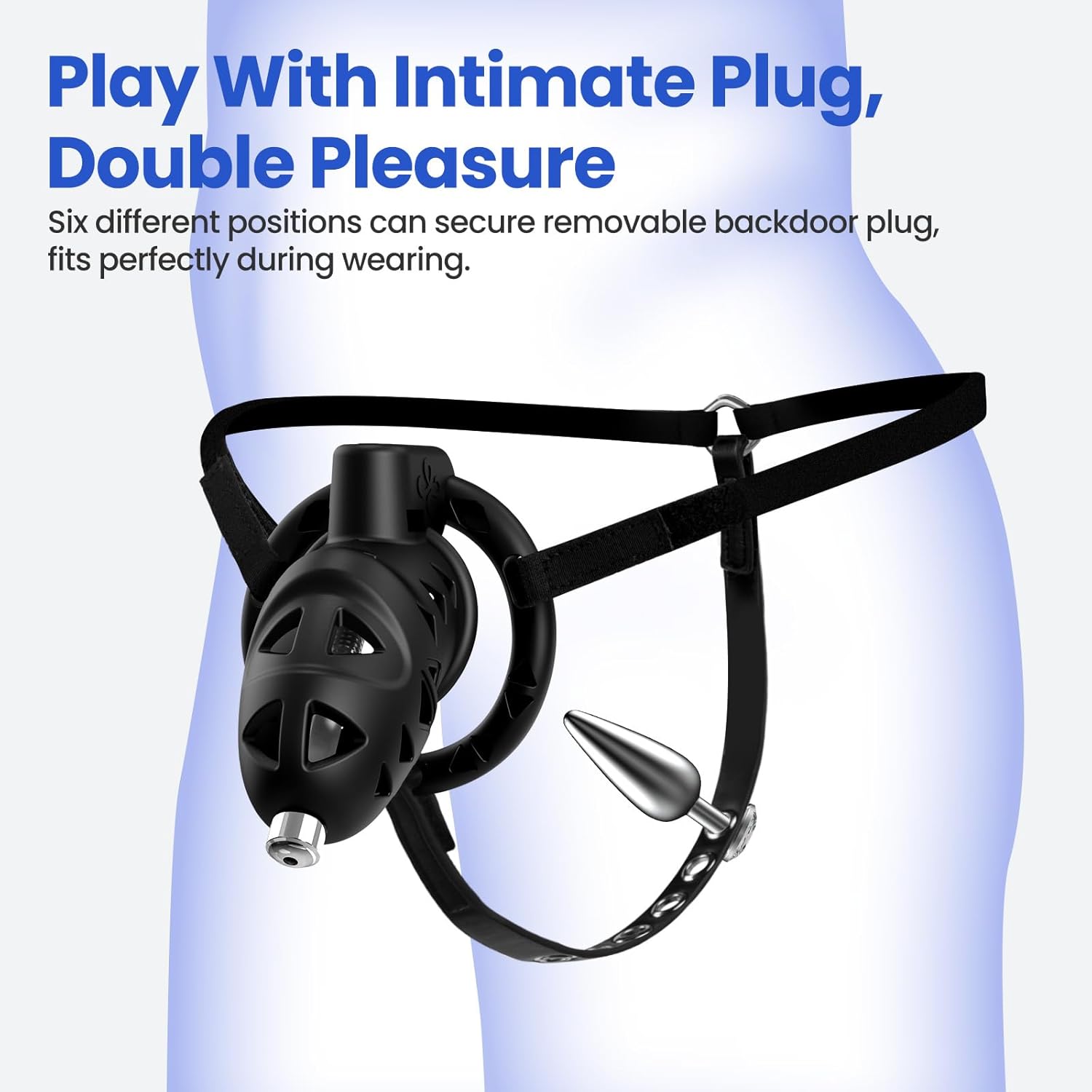 LockBound Male Chastity Cage Set with Plug & Catheter