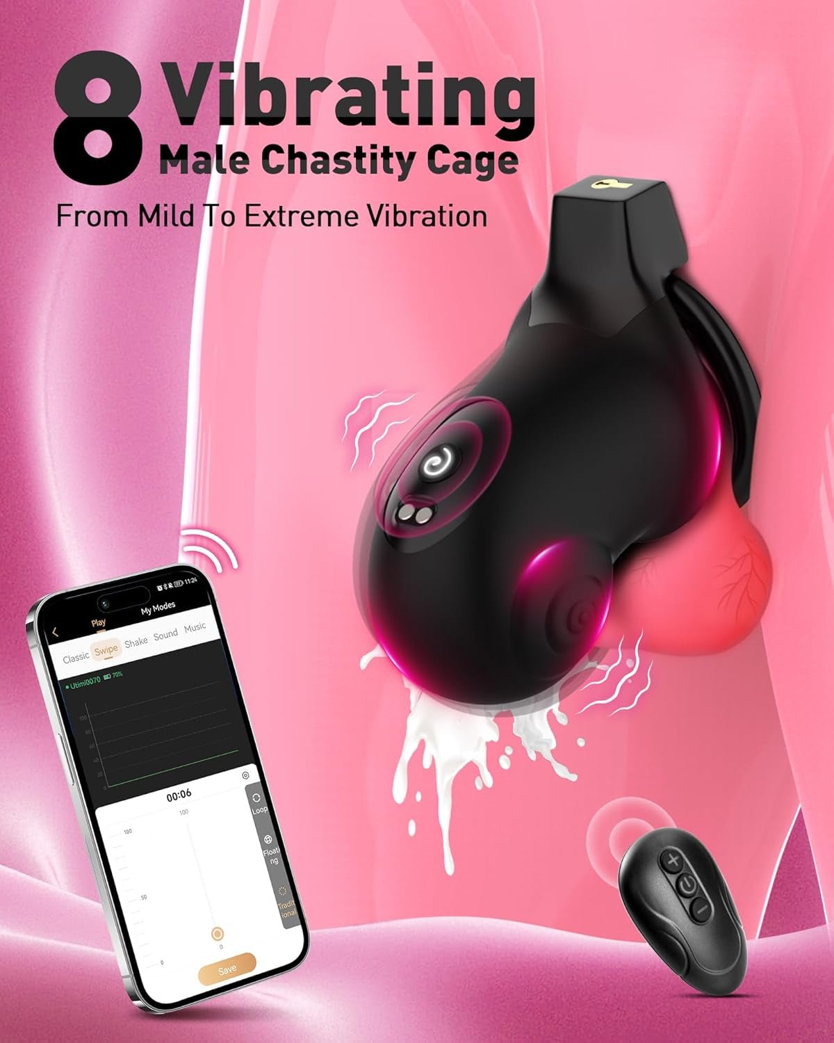 LockPulse App-Controlled BDSM Chastity Cage