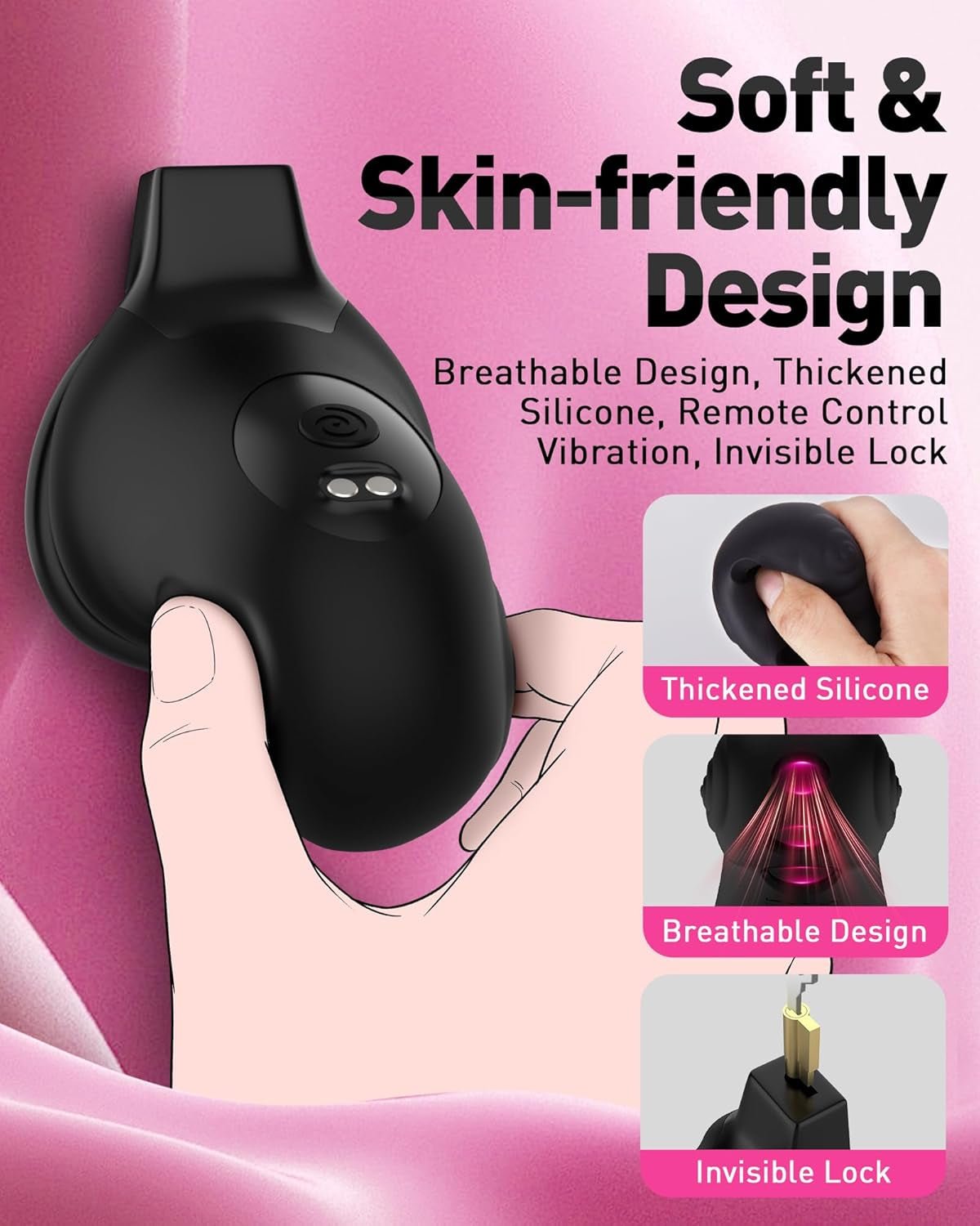 LockPulse App-Controlled BDSM Chastity Cage
