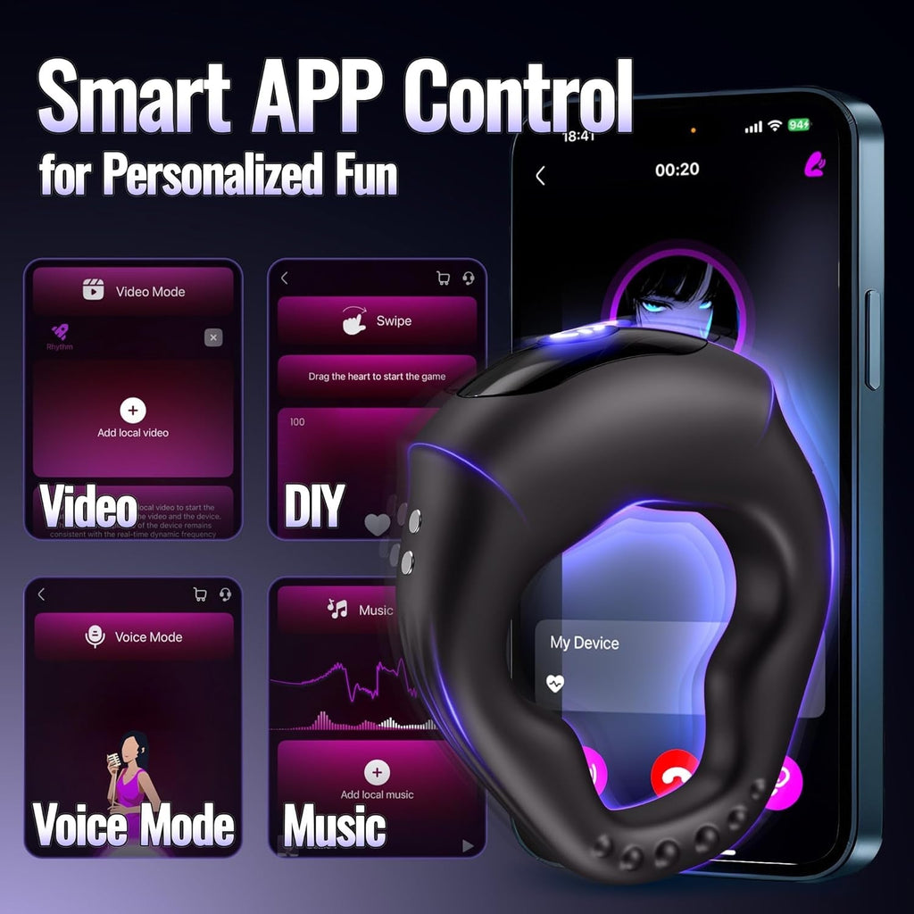 LockRhythm App-Control Vibrating Cock Ring