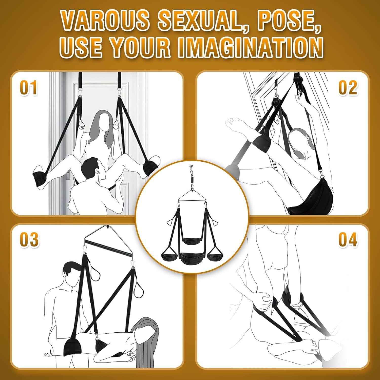 LockSpin 360° 2-in-1 Erotic Bondage Restraint Swing