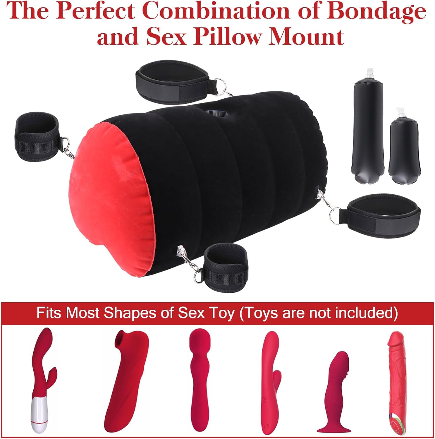 LoveLock Inflatable Heart-Shaped Dildo Mount Sex Pillow