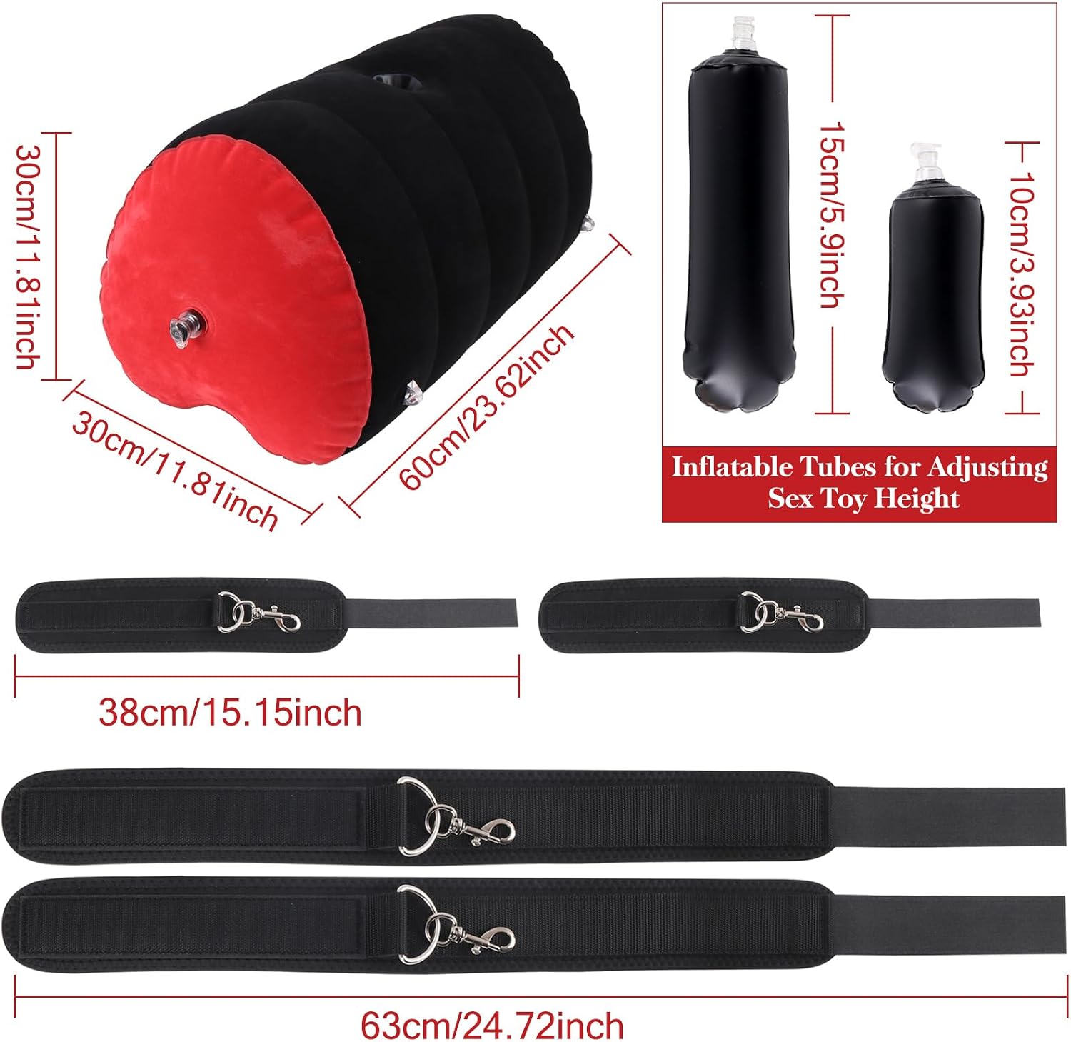 LoveLock Inflatable Heart-Shaped Dildo Mount Sex Pillow
