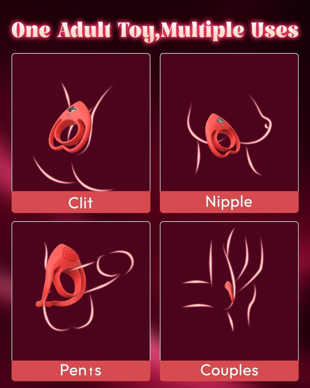 LoveLock Vibrating Cock Ring with Clitoral Stimulator