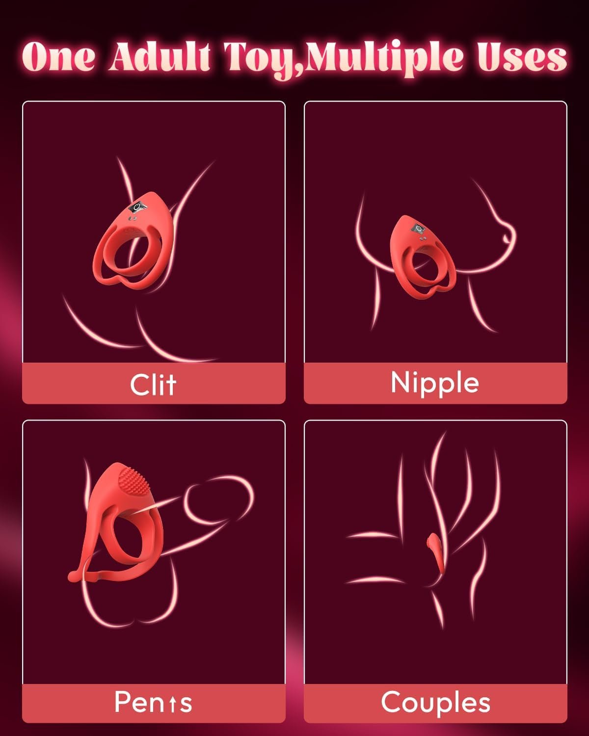 LoveLock Vibrating Cock Ring with Clitoral Stimulator
