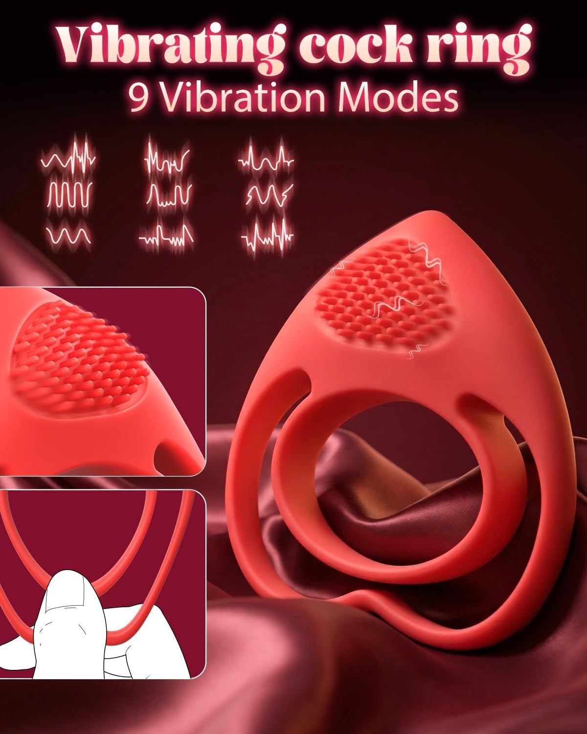 LoveLock Vibrating Cock Ring with Clitoral Stimulator