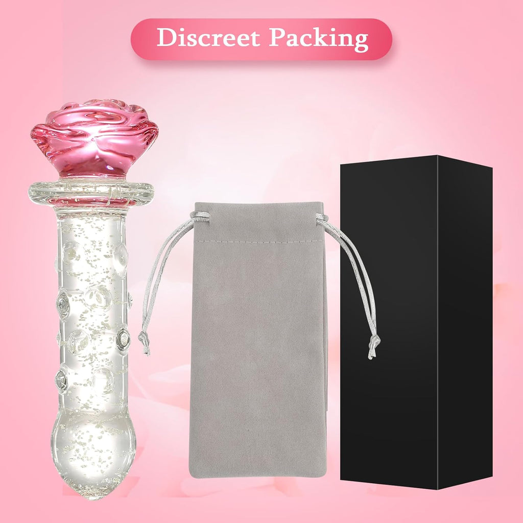 LumiRose Stimulating Beads Glass Plug