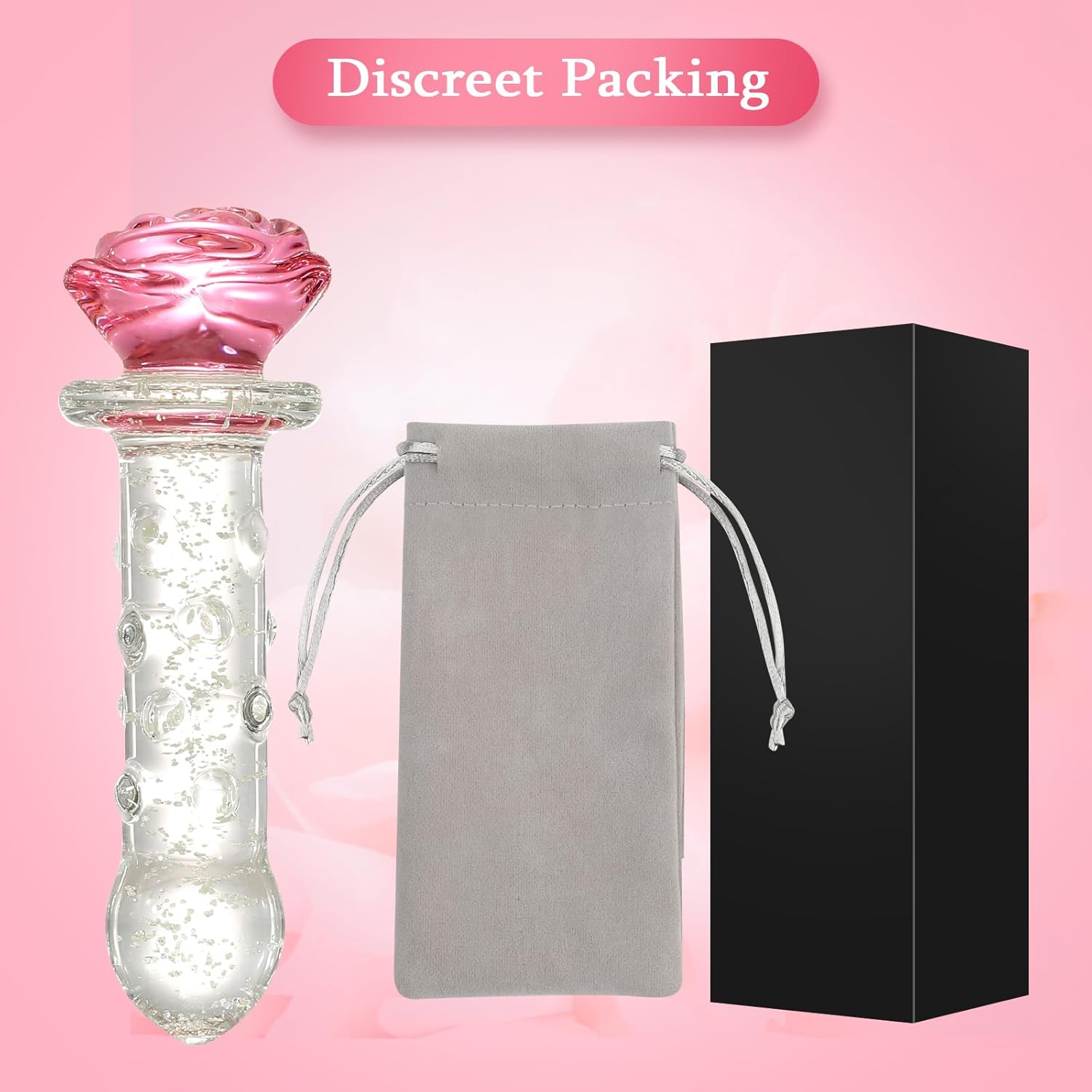 LumiRose Stimulating Beads Glass Plug