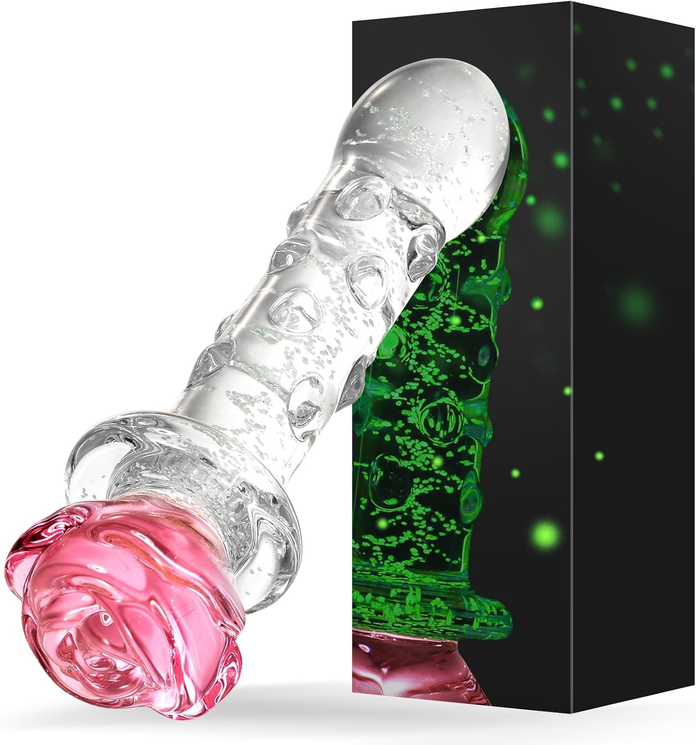 LumiRose Stimulating Beads Glass Plug