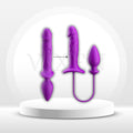 LureLock Dual-Ended Vibrating Dildo & Anal Plug Wand