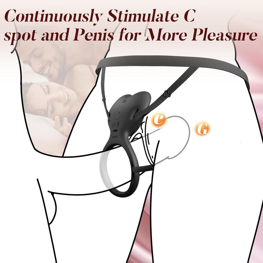 LureLoop Wearable Vibrating Cock Ring Clit Stimulator