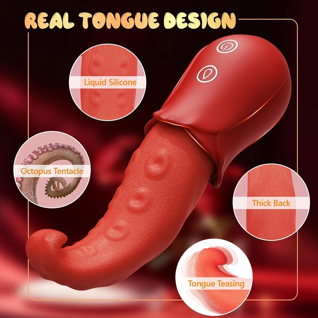 LushFlick Tongue Rose G-Spot Vibrator