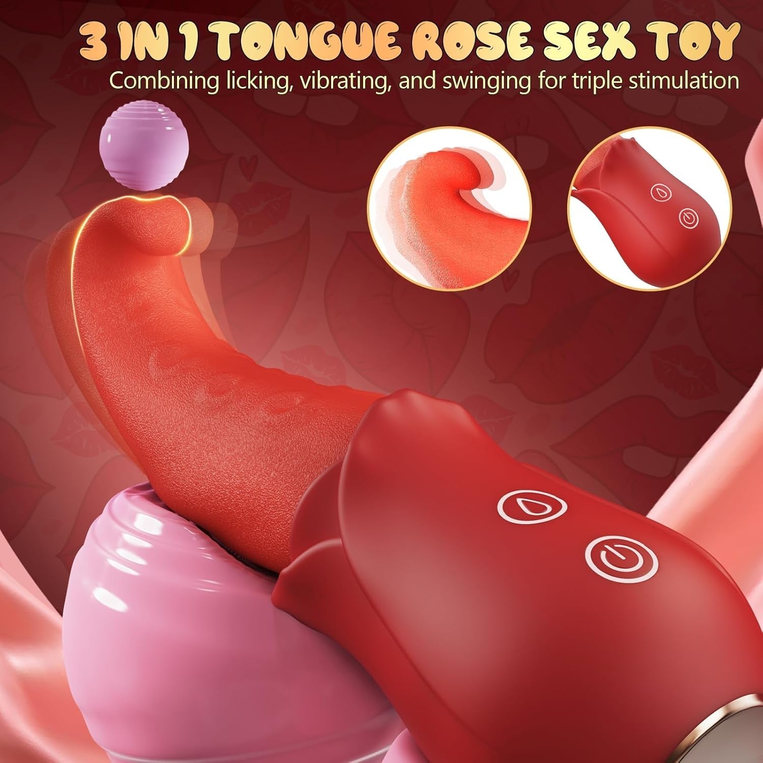 LushFlick Tongue Rose G-Spot Vibrator