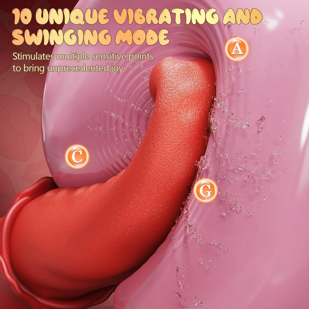 LushFlick Tongue Rose G-Spot Vibrator