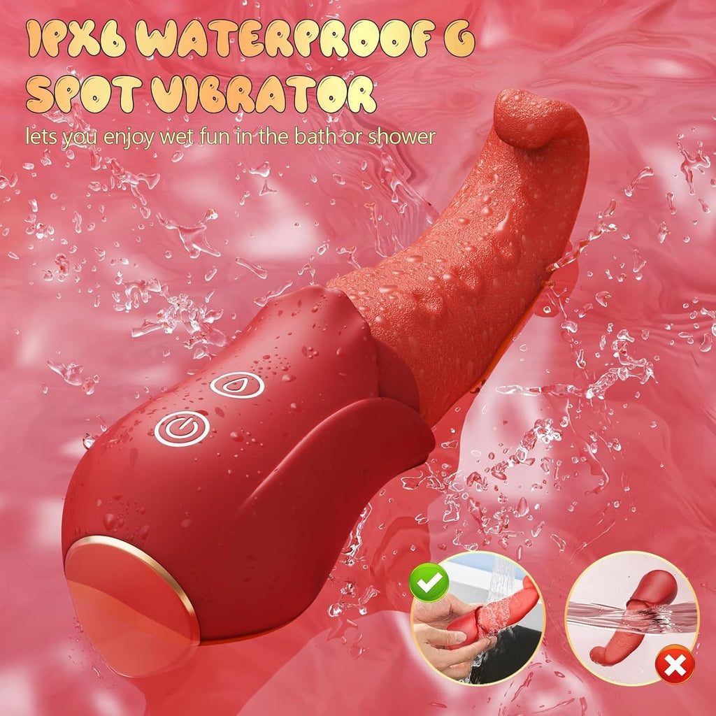 LushFlick Tongue Rose G-Spot Vibrator
