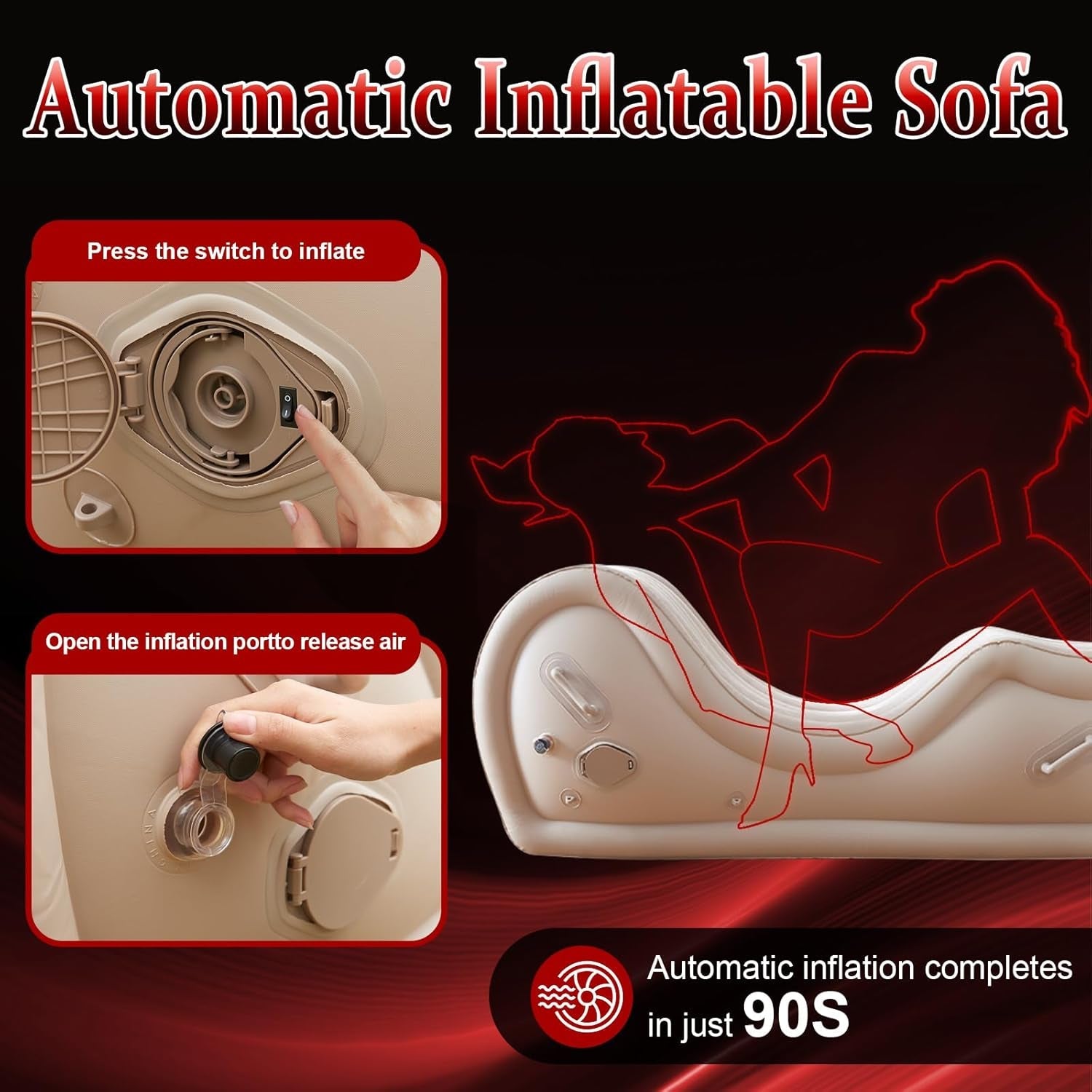 LushRise Automatic Inflatable Sex Sofa